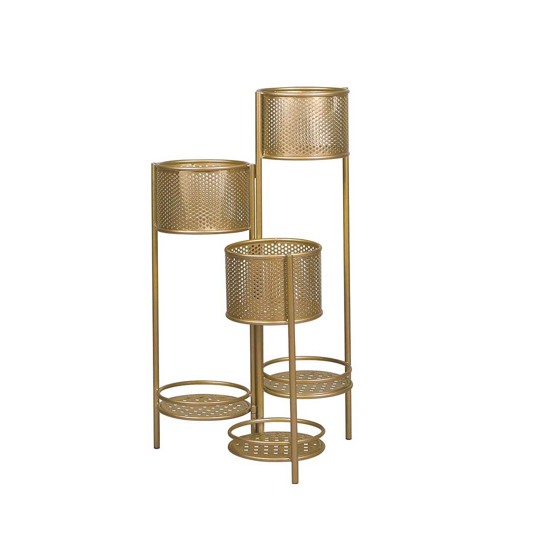 Levede 6 Tier Plant Stand Swivel Outdoor Gold.