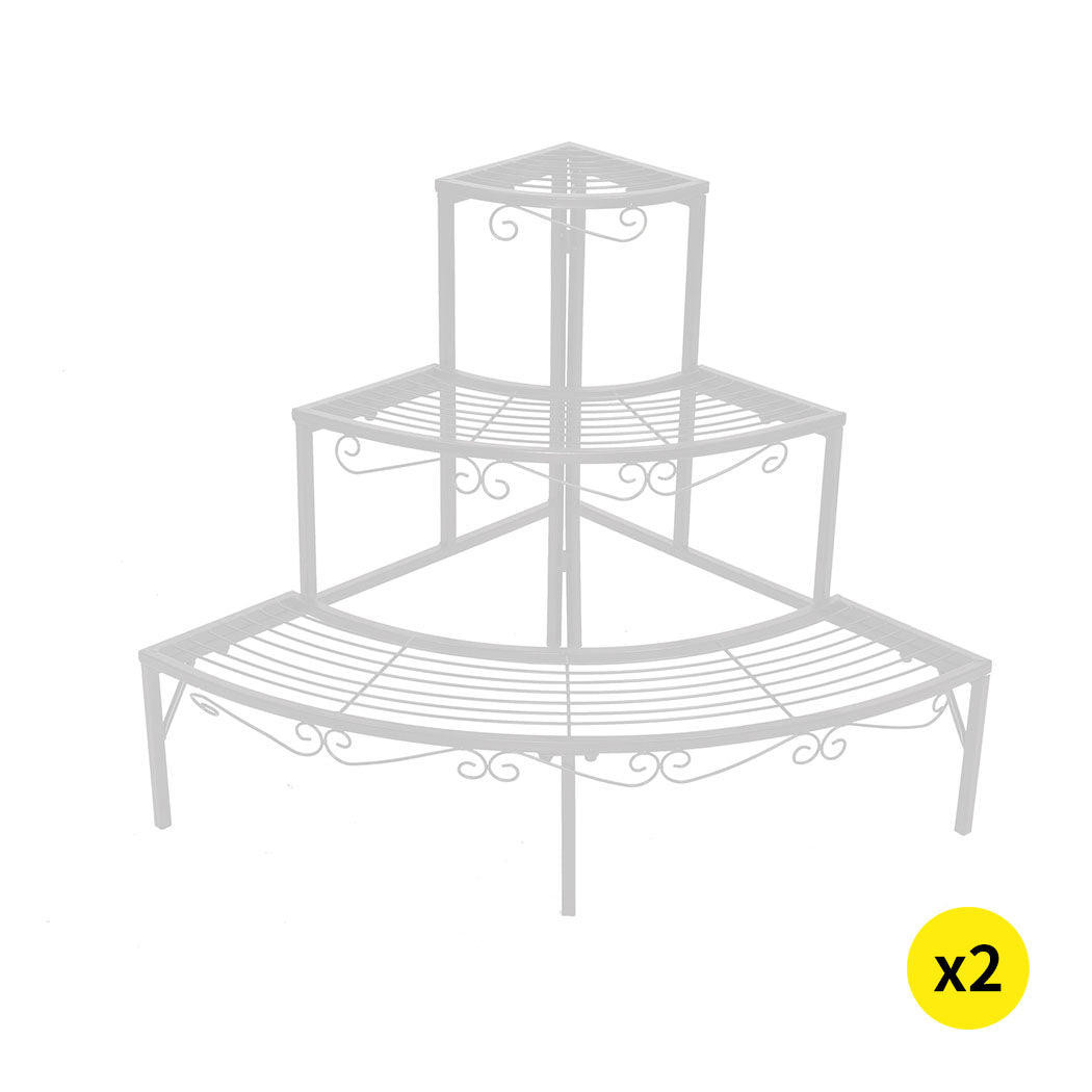Levede Plant 2XStand Outdoor Indoor Metal.