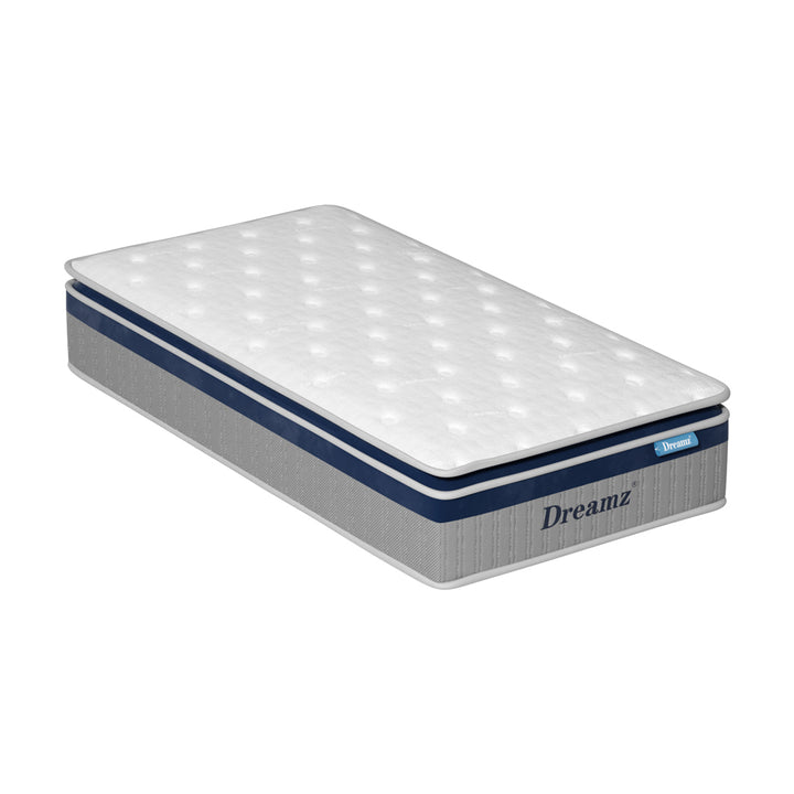 Mattress Pillow Top 7 Zone Pocket Spring Memory Foam 32CM King Single.