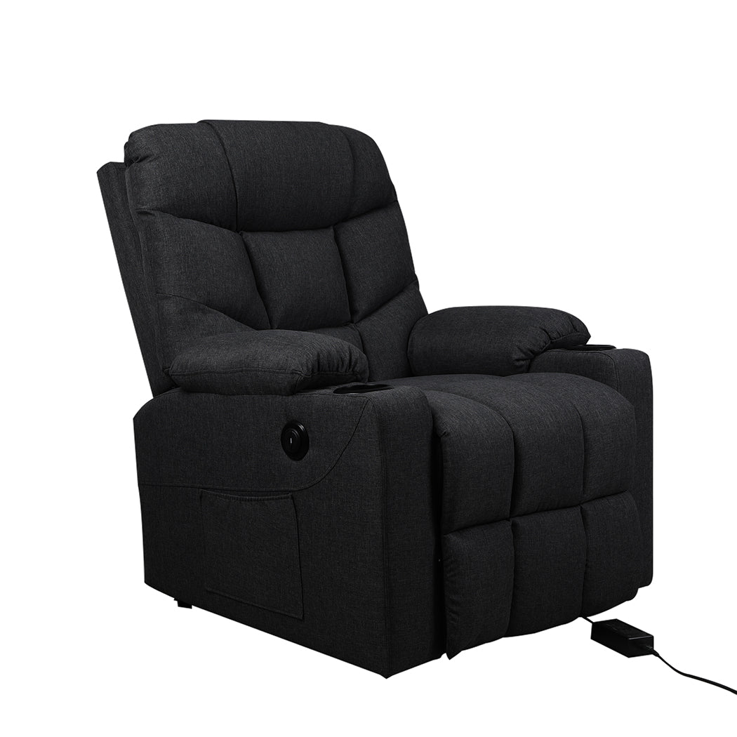 Levede Recliner Chair Electric Lift Black.
