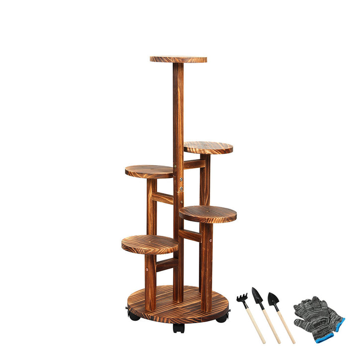 Levede 4-Tier Plant Stand Wood Wooden.