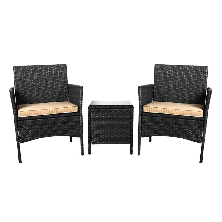 Levede Outdoor Furniture Setting Patio Black.