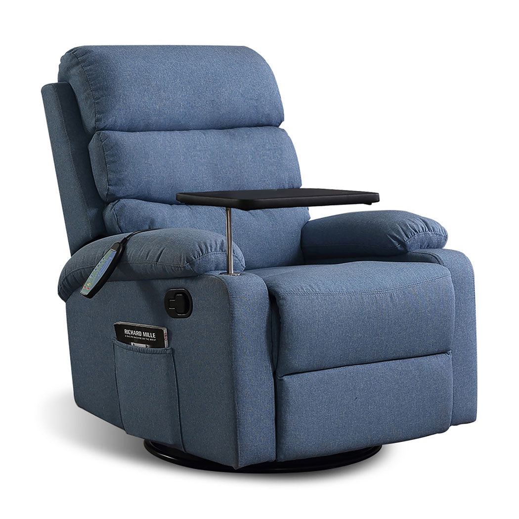 Levede Massage Chair Recliner Chairs Blue.