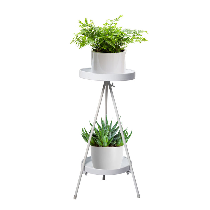 Levede Plant Stand 2 Tiers Outdoor Indoor White Medium.