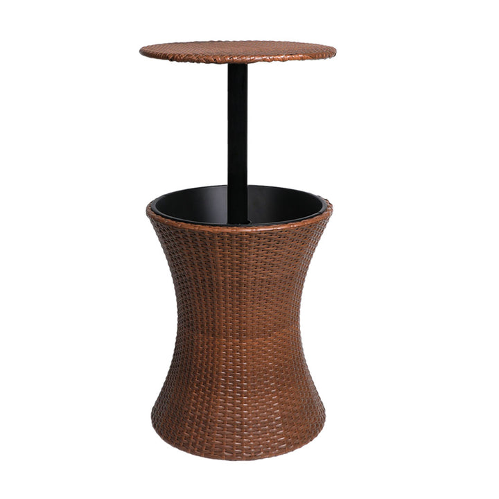 Levede Cooler Ice Bucket Table Bar Outdoor Brown.