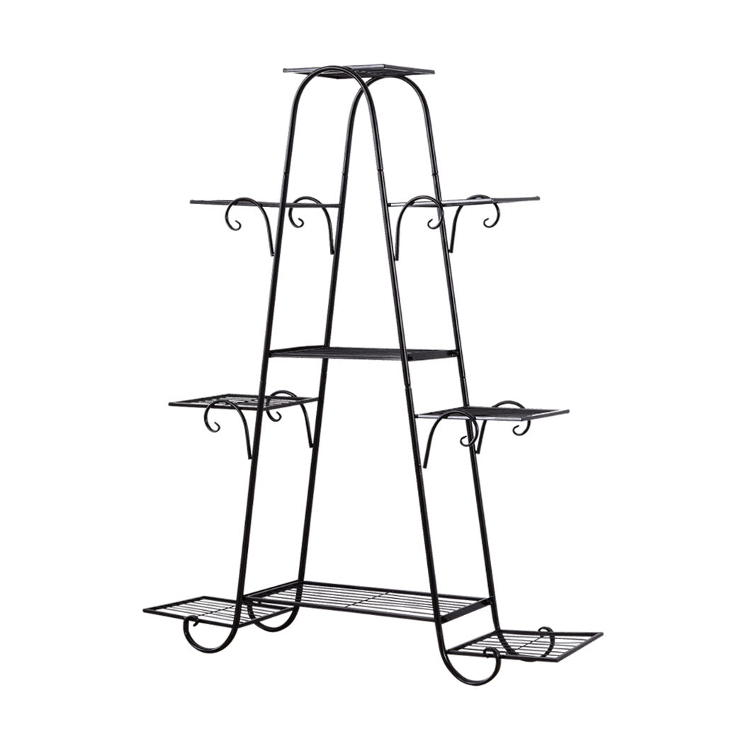 Levede Outdoor Indoor Metal Plant Stand Black.