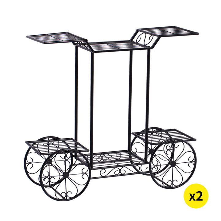 2x Levede Plant Stand Outdoor Indoor Gold.