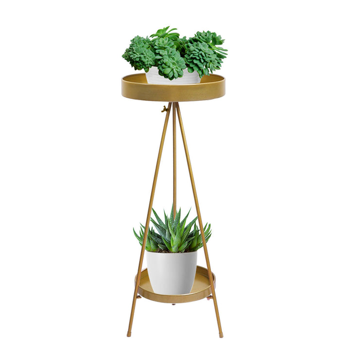 Levede Plant Stand 2 Tiers Outdoor Indoor Gold Large.