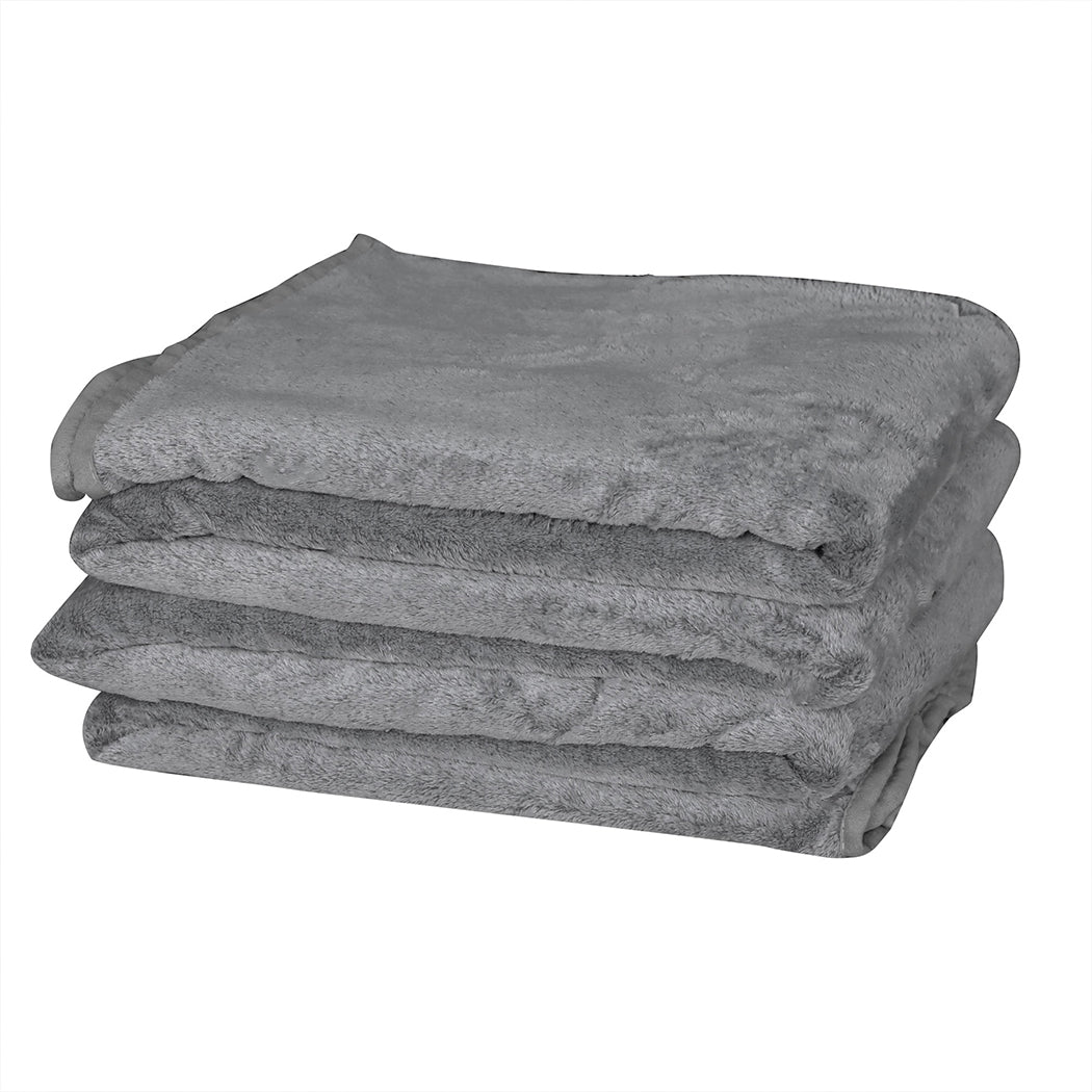 DreamZ 3x3M Large Oversized Blanket Grey Plain.