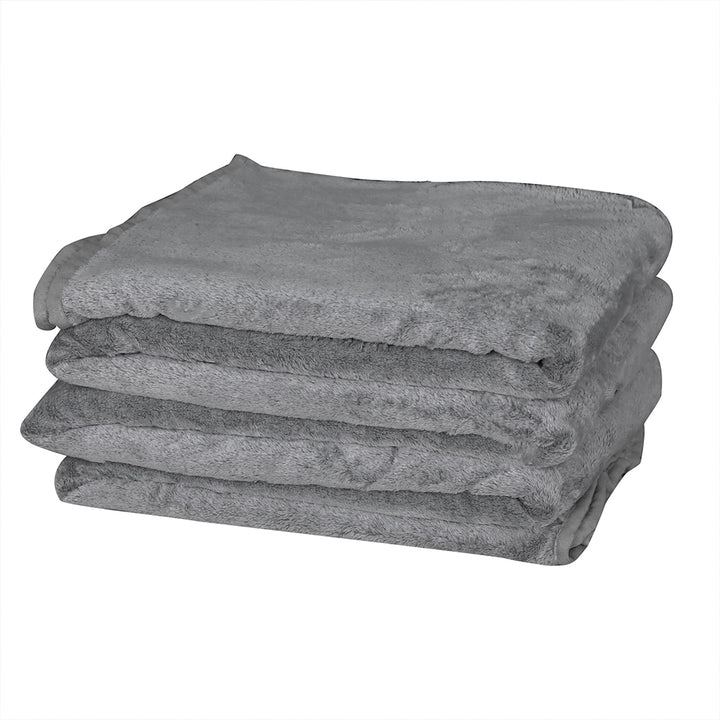 DreamZ 3x3M Large Oversized Blanket Grey Plain.