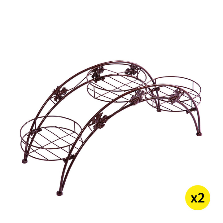 2X Plant Stand Outdoor Indoor Metal.