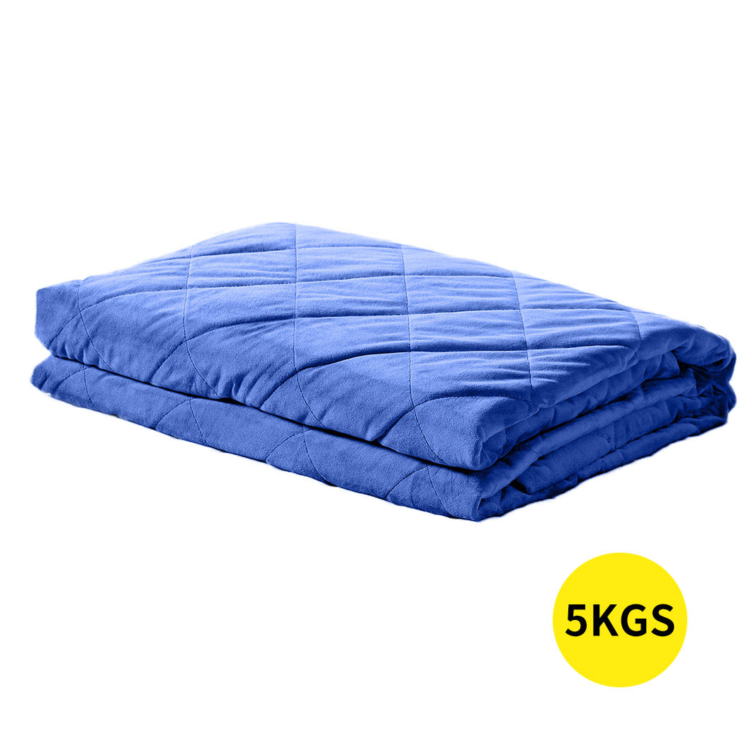 DreamZ 5KG Anti Anxiety Weighted Blanket Blue 5KGS.