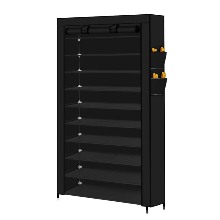 Levede 10 Tier Shoe Rack Portable Storage Black.