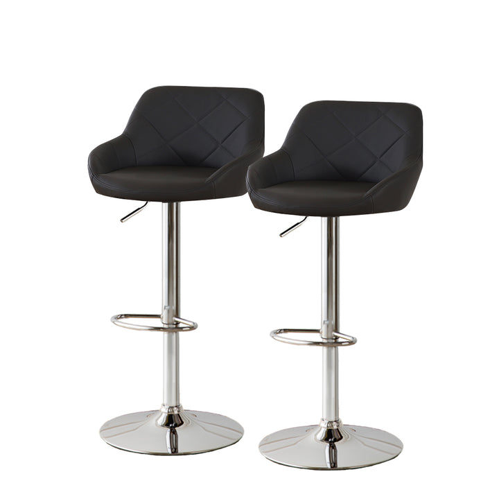 Levede 2x Bar Stools Kitchen Barstools Black.