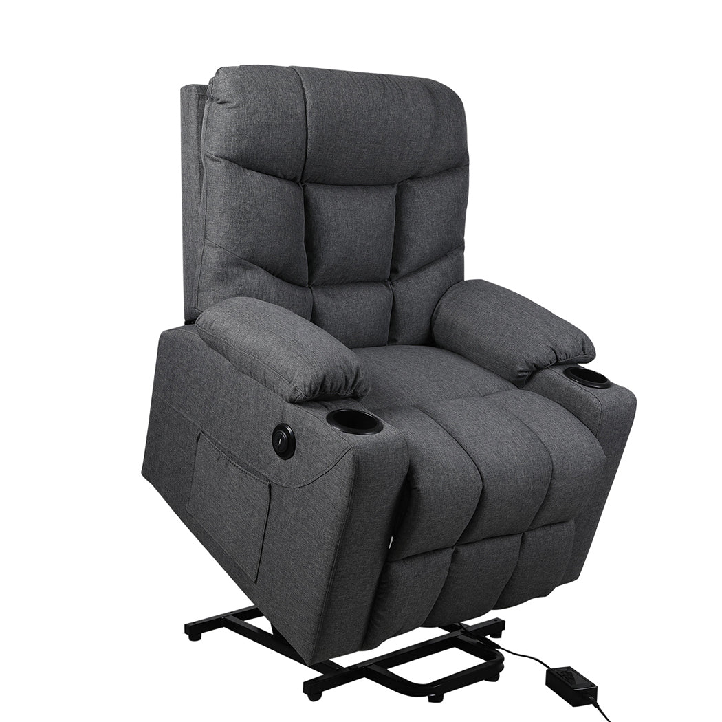 Levede Recliner Chair Electric Lift Grey.