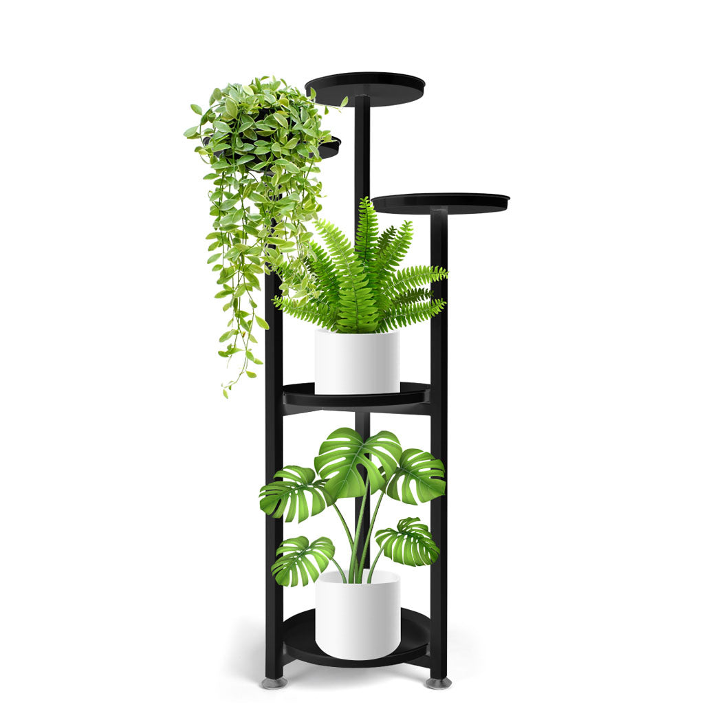 Levede Plant Stand Outdoor Indoor Flower Black Medium.