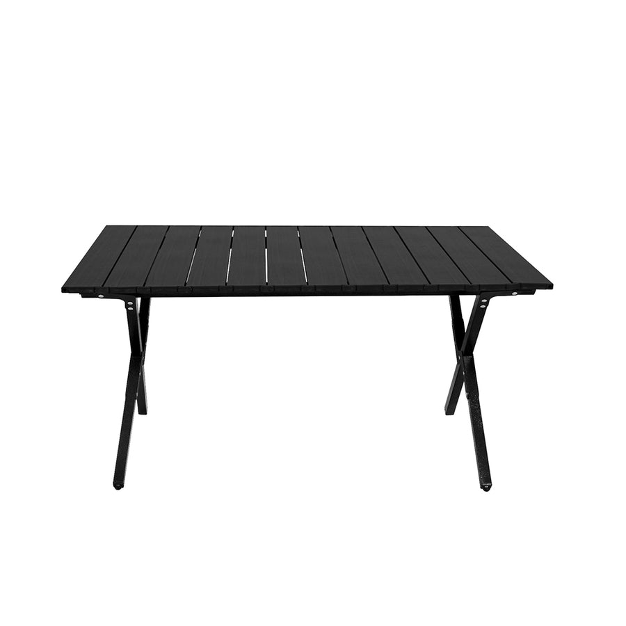 Folding Camping Table Chair Set Black.