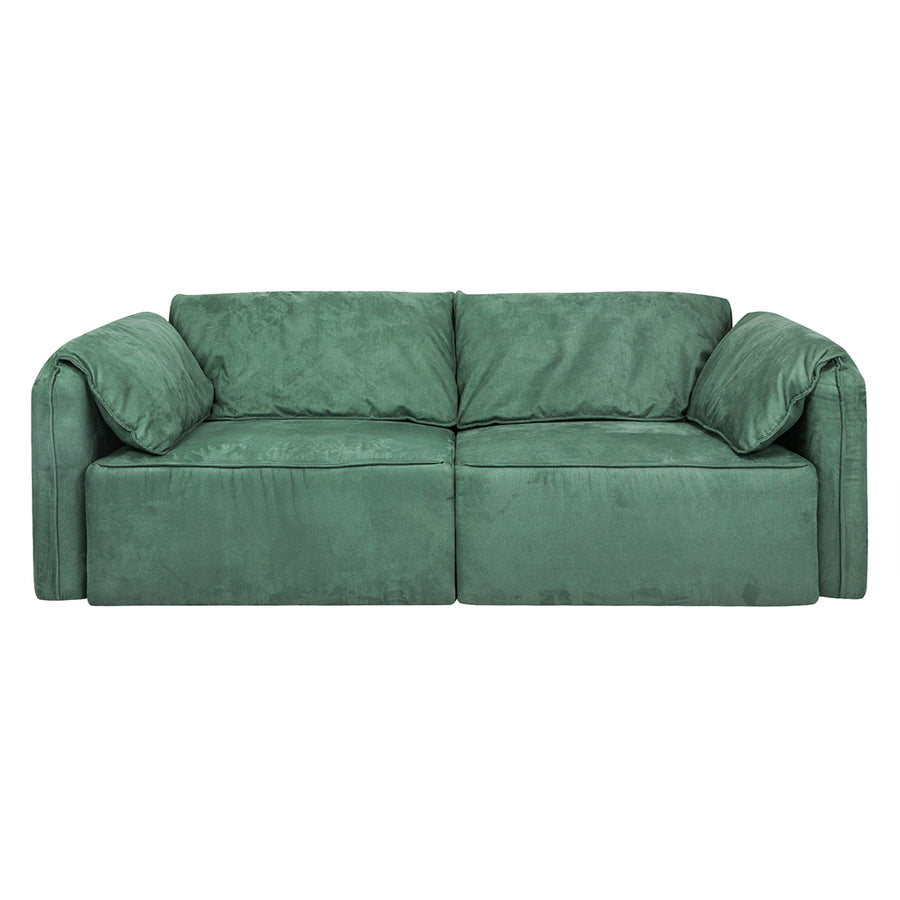 Sofa Floor Couch 3-Seater Leathaire.