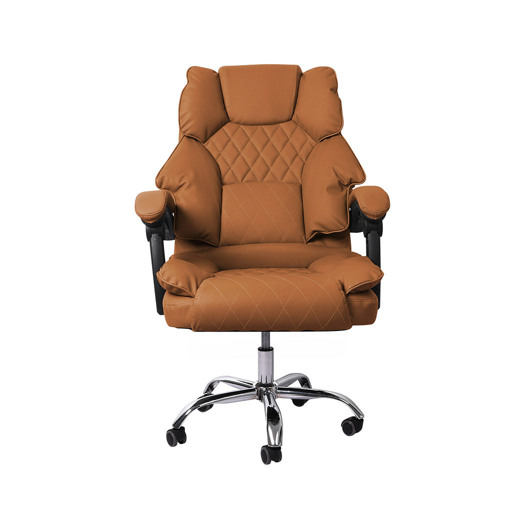 Levede Gaming Chair Office Computer Brown No Footrest.