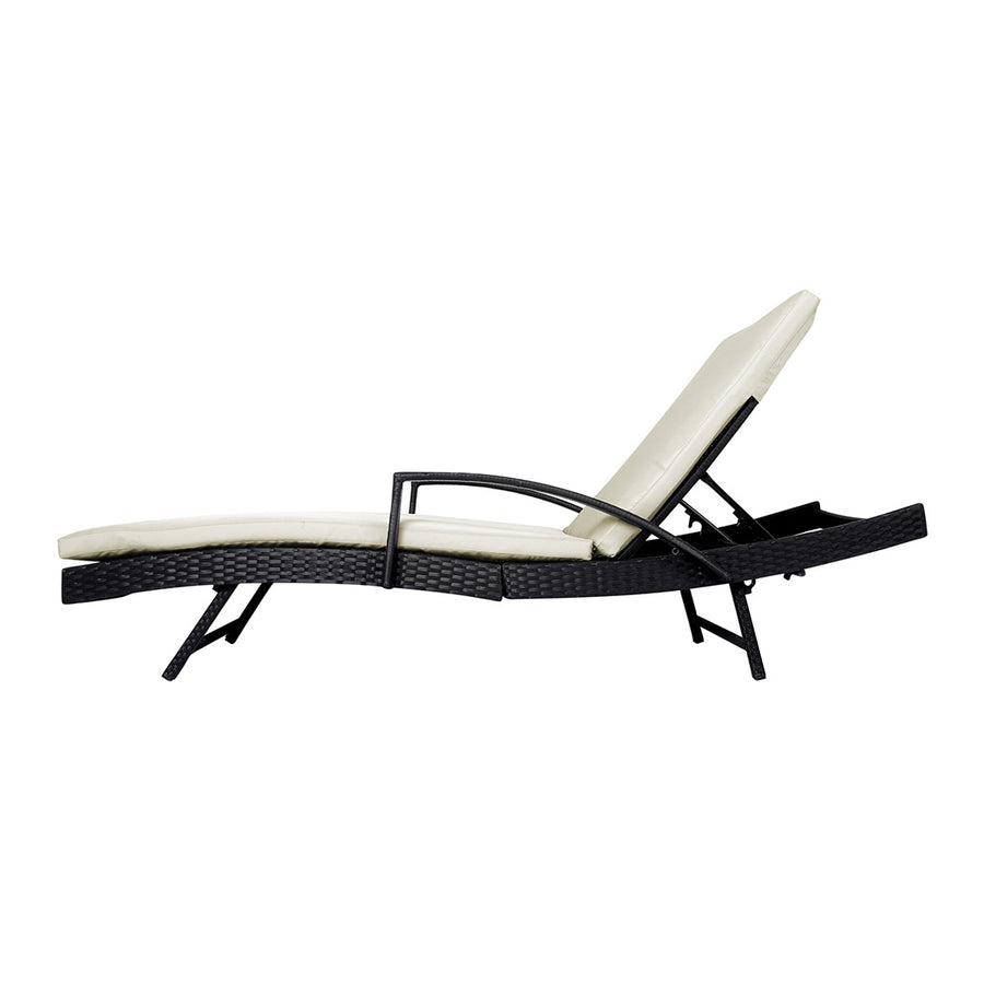 Levede Outdoor Sun Lounger Furniture Beige.