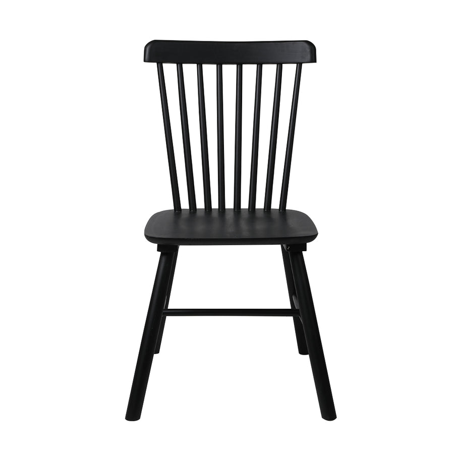 2x Dining Chairs Kitchen Winsor Black.