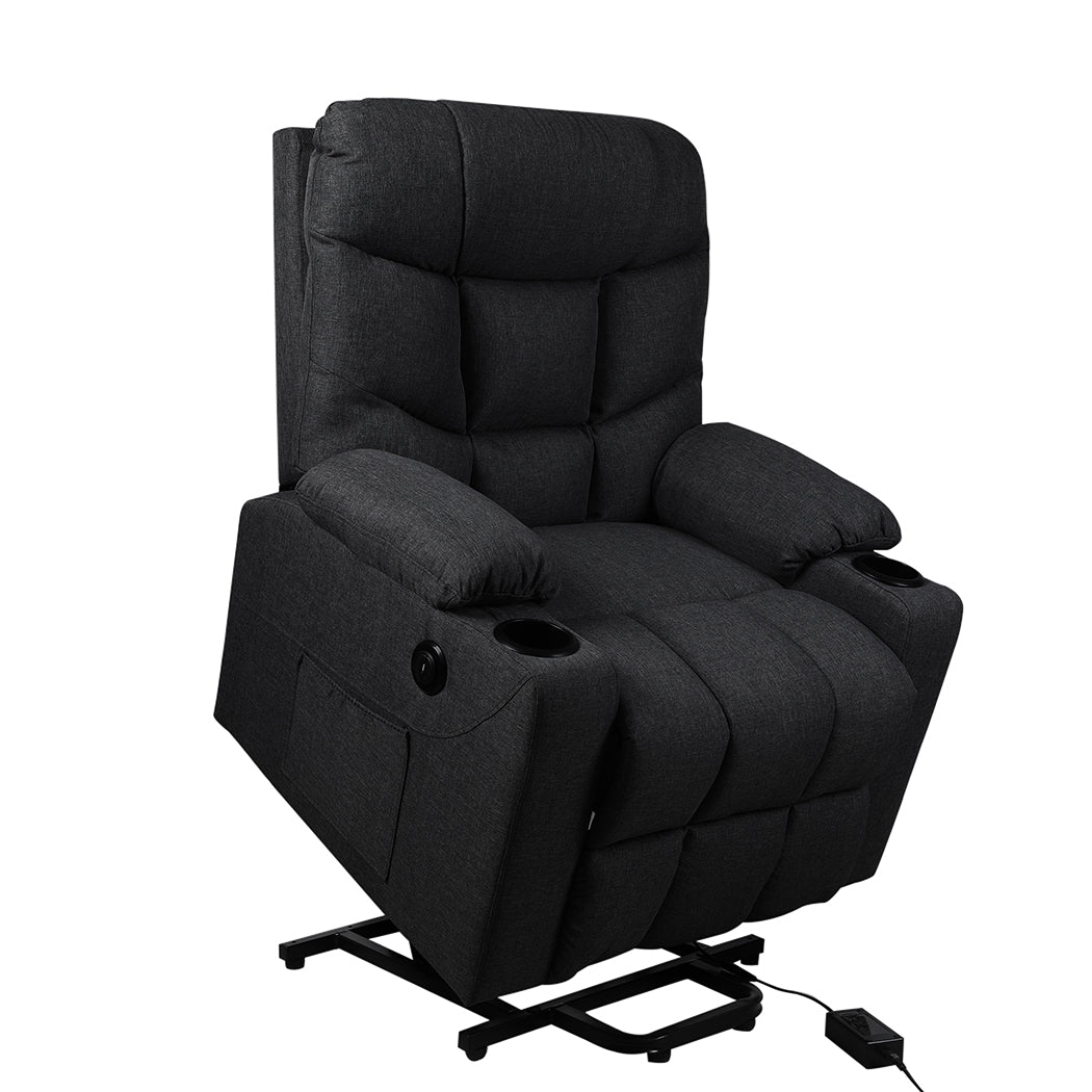 Levede Recliner Chair Electric Lift Black.