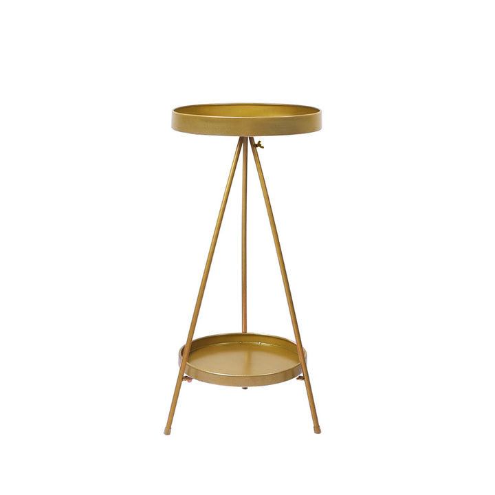 Levede Plant Stand 2 Tiers Outdoor Indoor Gold Medium.
