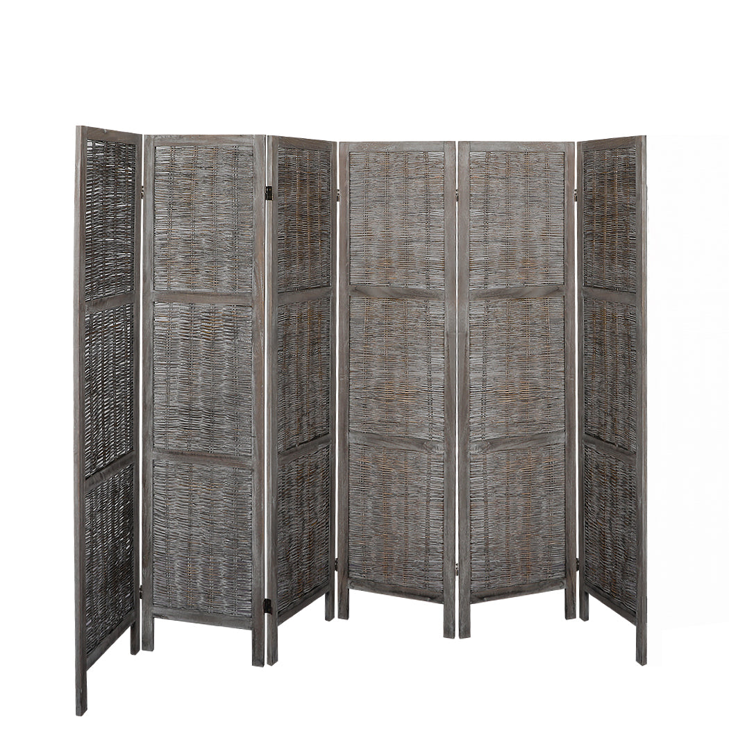 Levede 6 Panels Partition Room Divider Grey.