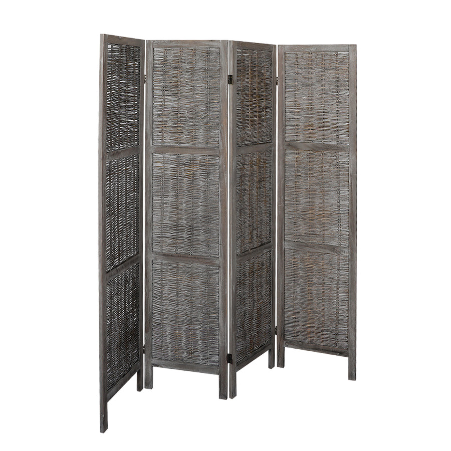Levede 4 Panels Partition Room Divider Grey.