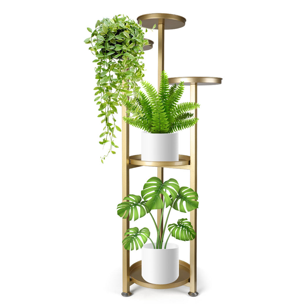 Levede Plant Stand Outdoor Indoor Flower Gold Large.