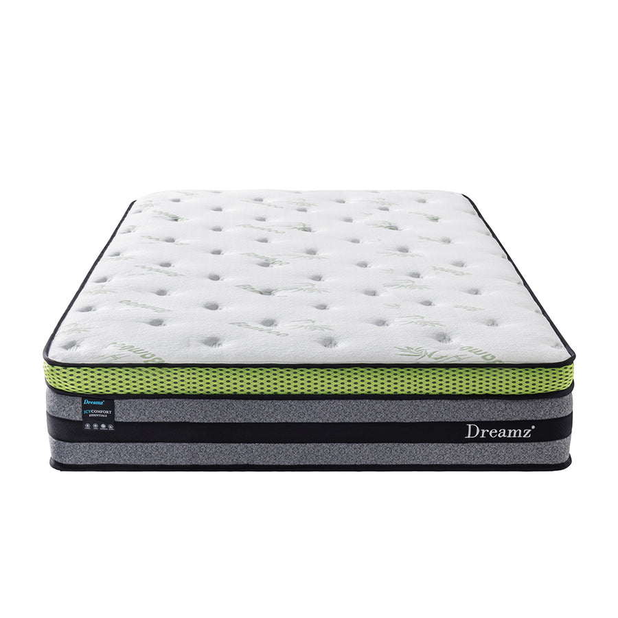 Double Cooling Mattress Pocket Spring Euro Top Bed Foam 7 Zone 30cm.