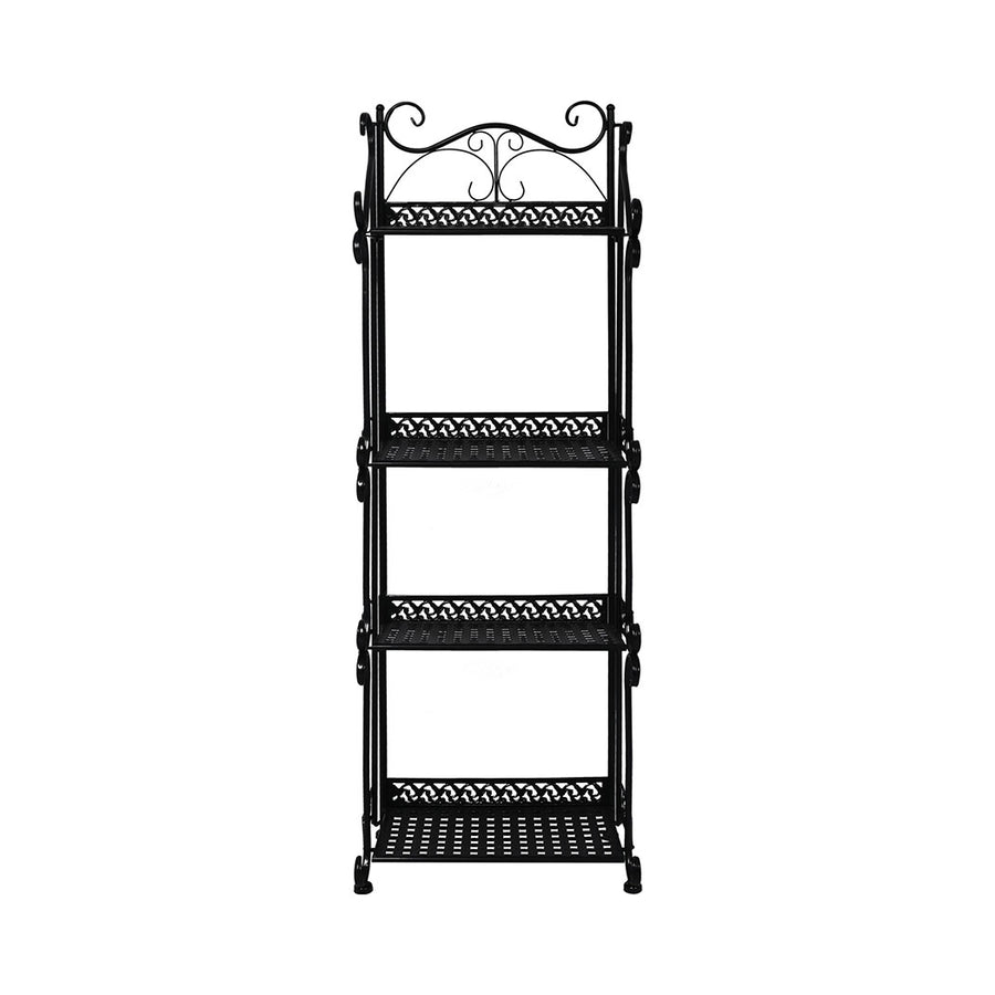 Levede Plant Stand 4 Tiers Outdoor Indoor Black.