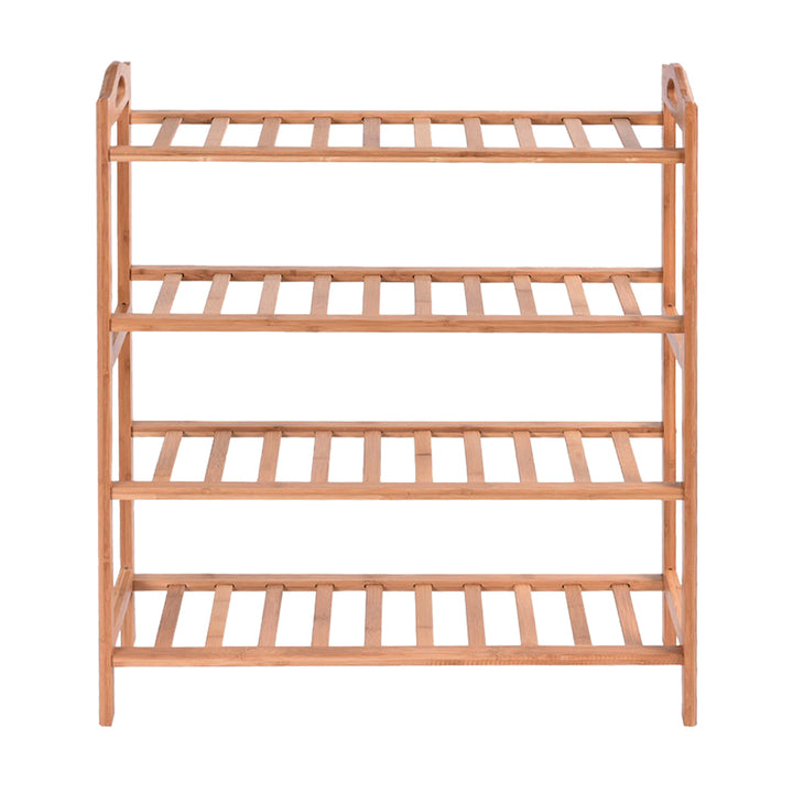 Levede 2x 4 Tier Bamboo Shoe Rack Shoes.