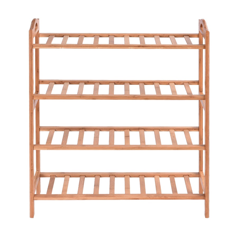 Levede 2x 4 Tier Bamboo Shoe Rack Shoes.