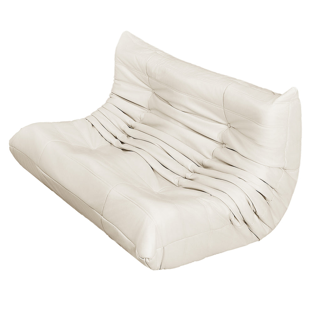 Levede 2 Seaters Floor Sofa Caterpillar Lounge Beige.