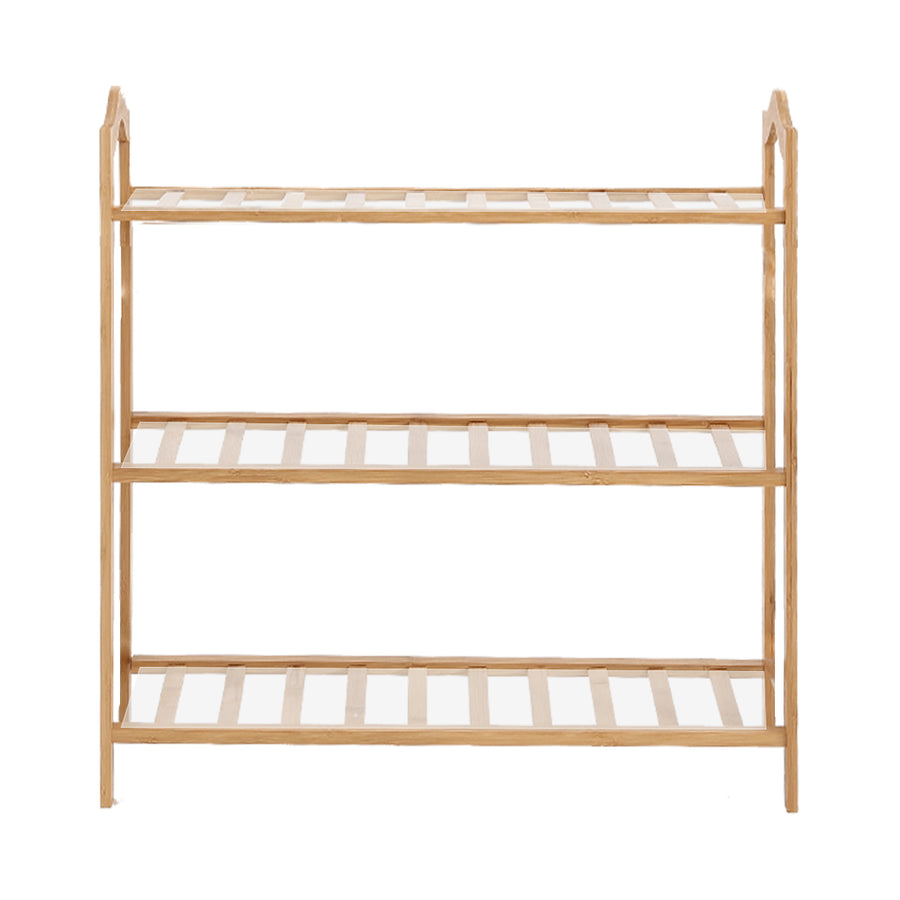 2x Three Tier Bamboo Shoe Rack.