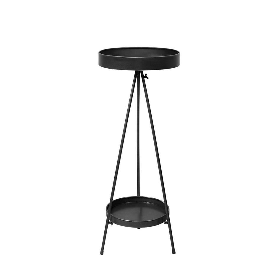 Levede Plant Stand 2 Tiers Outdoor Indoor Black Large.