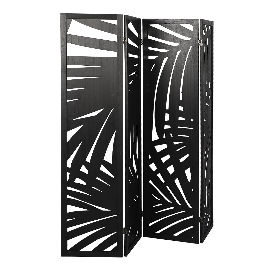 Levede 4 Panel Partition Room Divider Black.