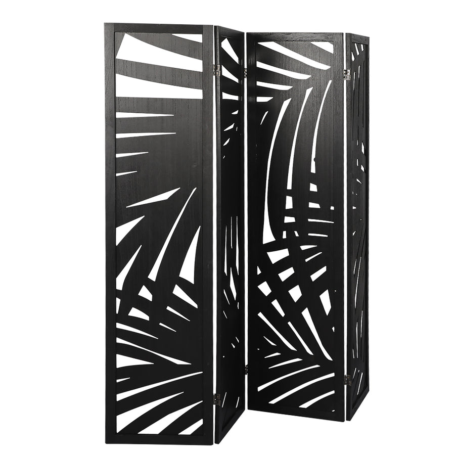 Levede 4 Panel Partition Room Divider Black.