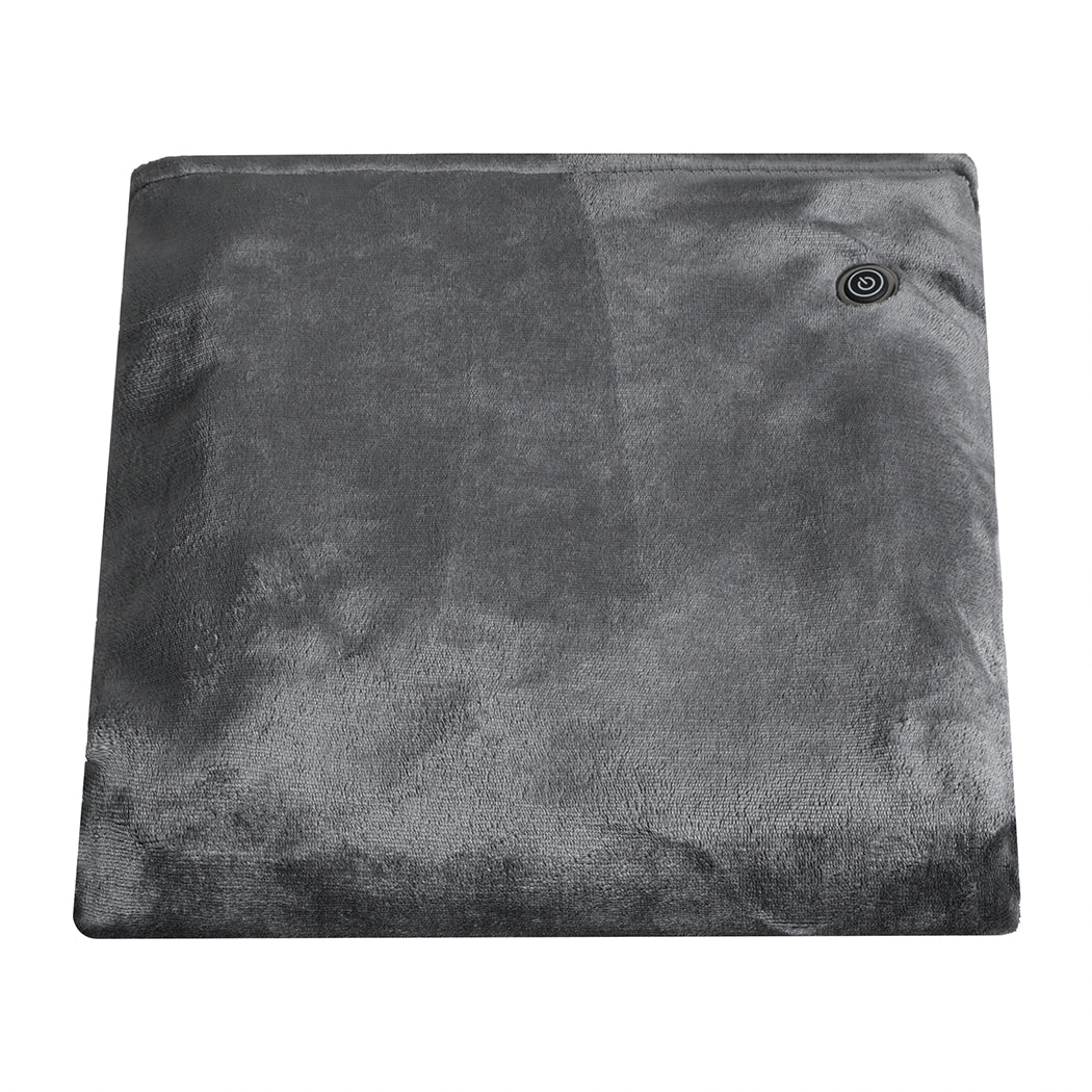 Electric Throw Blanket Heated Grey.