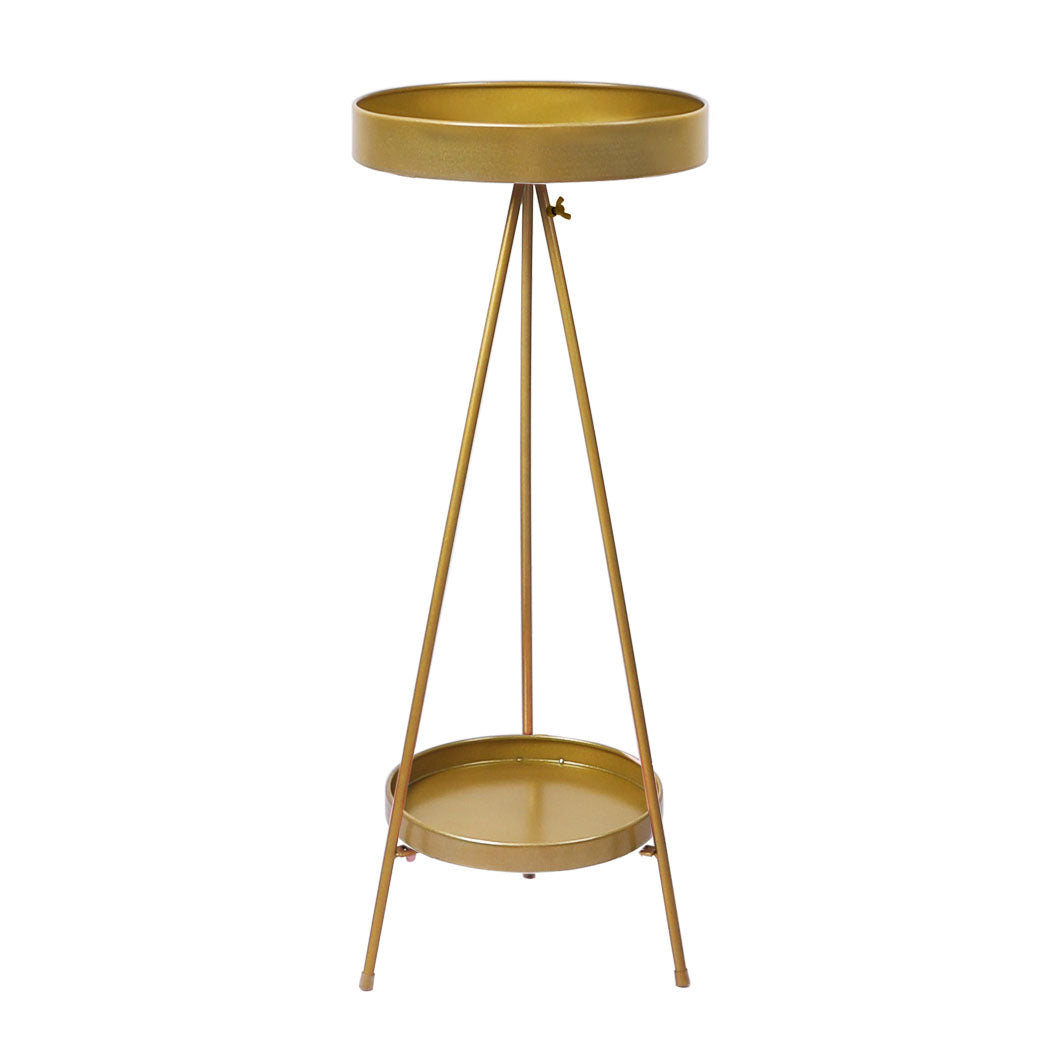 Levede Plant Stand 2 Tiers Outdoor Indoor Gold Large.