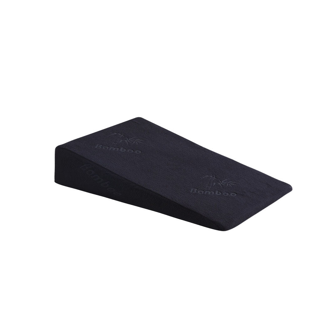 Cool Gel Memory Foam Bed Wedge Pillow With Cover Black 10.