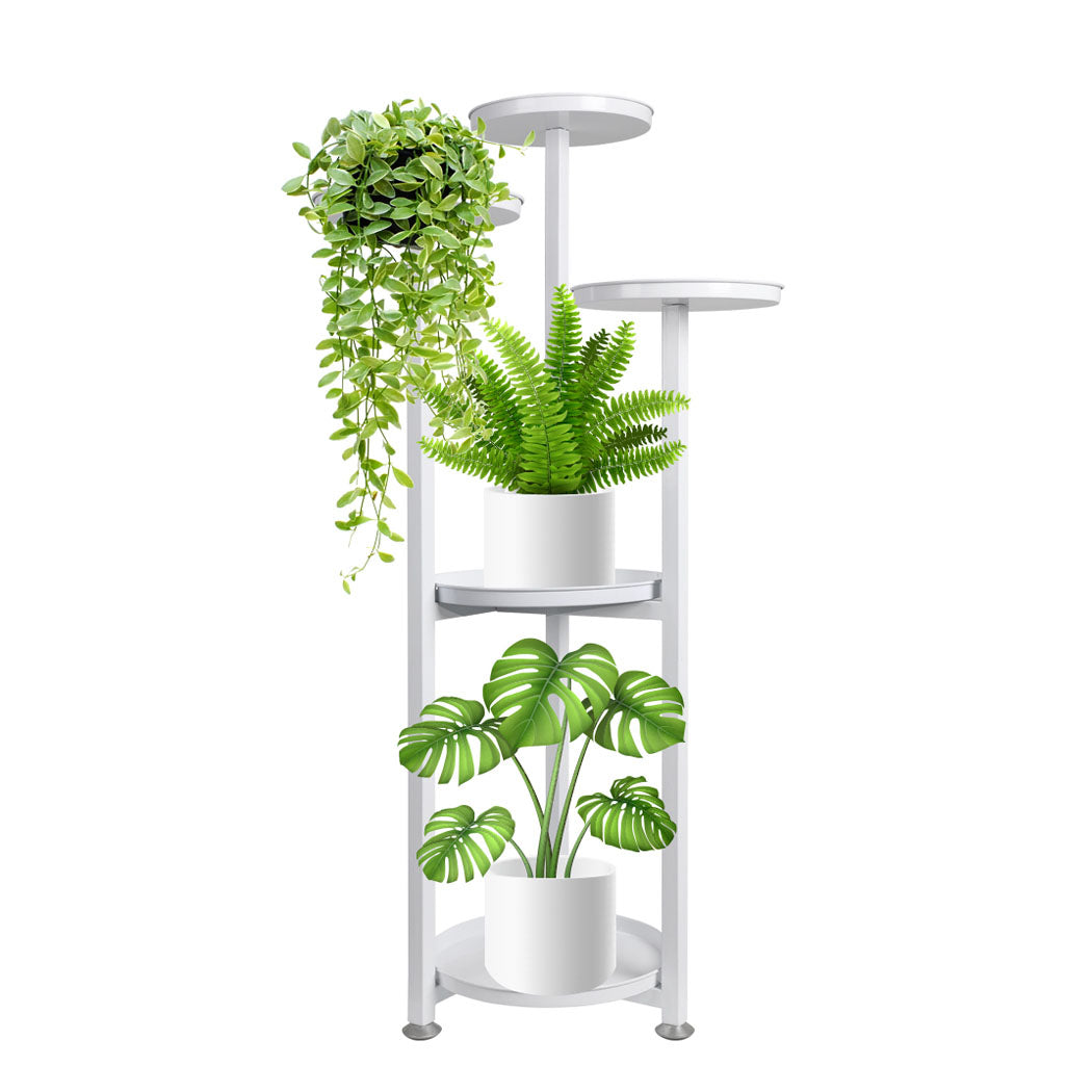 Levede Plant Stand Outdoor Indoor Flower White Medium.
