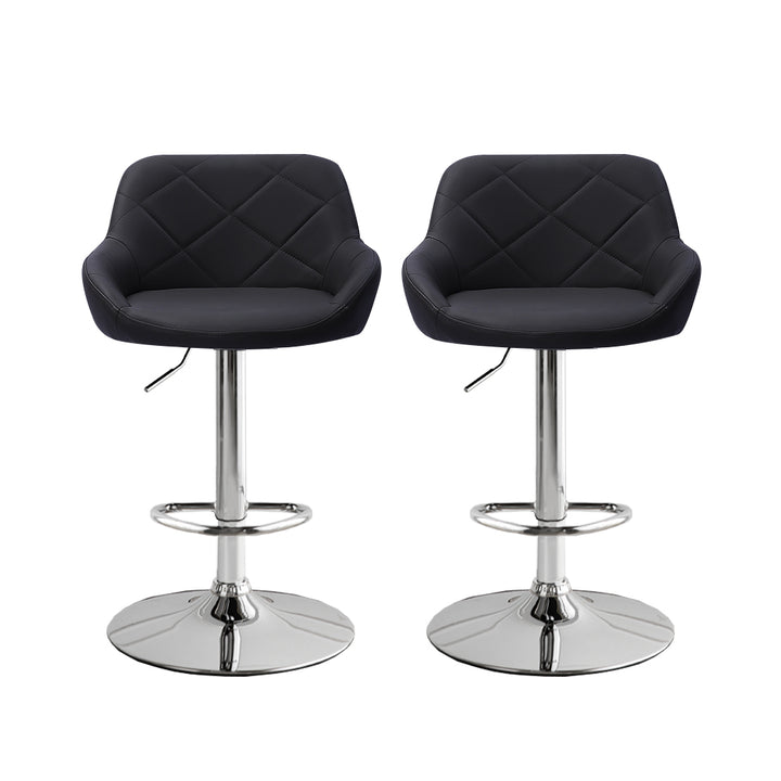 Levede 2x Bar Stools Kitchen Barstools Black.