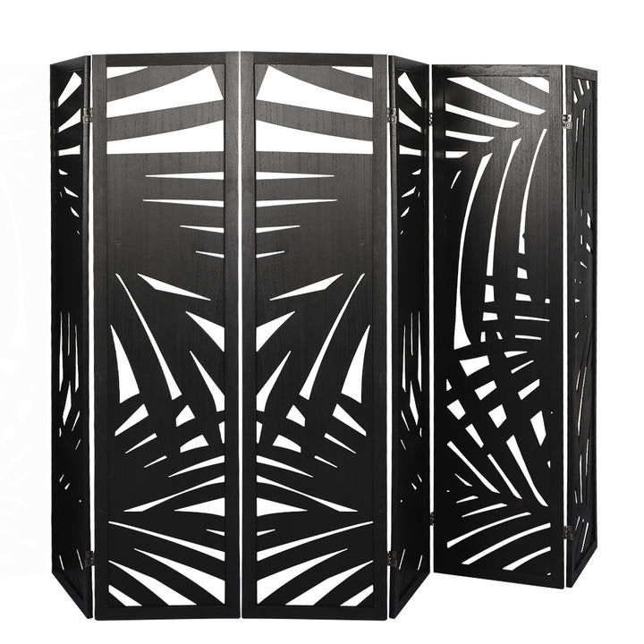 Levede 6 Panel Partition Room Divider Black.