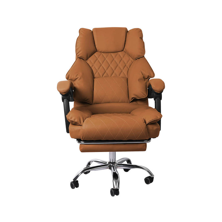 Levede Gaming Chair Office Computer Brown Footrest.
