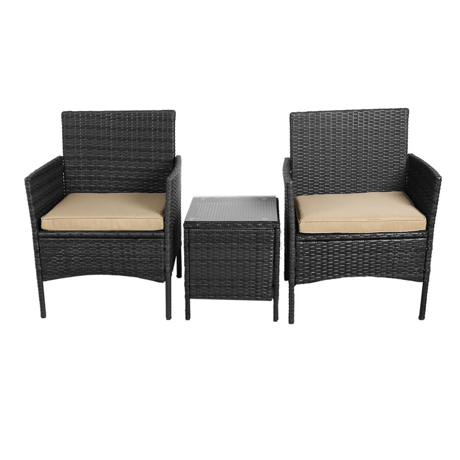 Levede Outdoor Furniture Setting Patio Black.