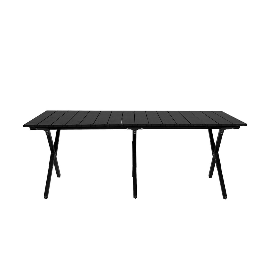Folding Camping Table Chair Set Black.