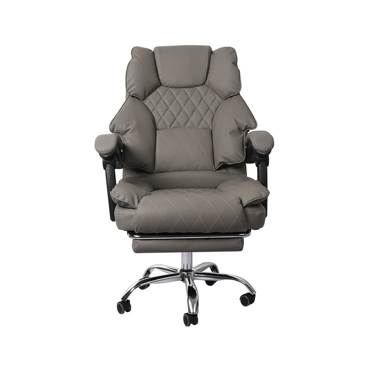 Levede Gaming Chair Office Computer Grey Footrest.