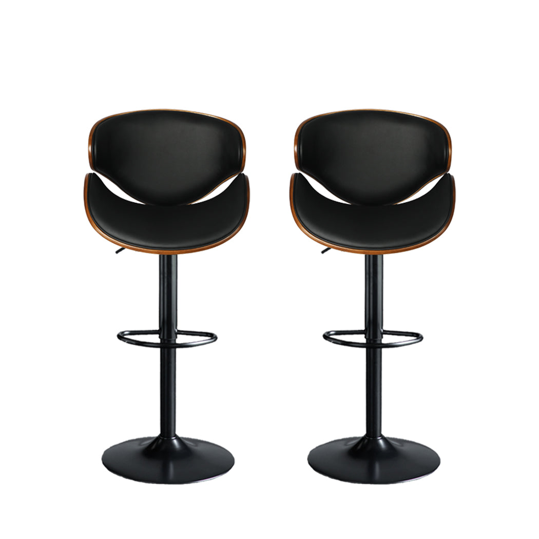 Levede 1x Bar Stools Gas Lift Kitchen Black.